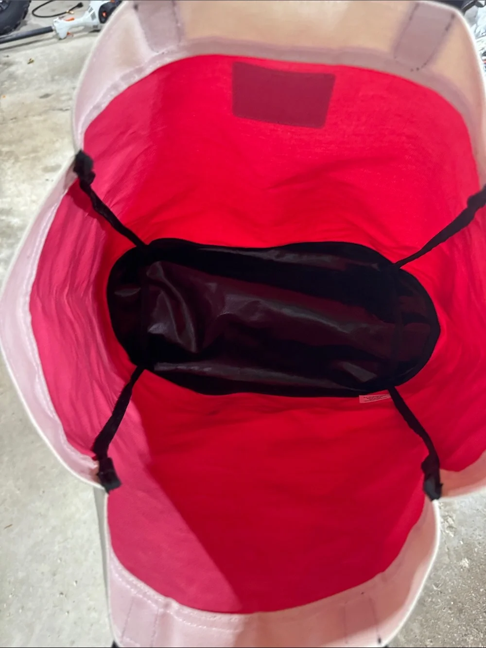 Victoria's Secret Hot Pink Canvas Tote with Black Accents